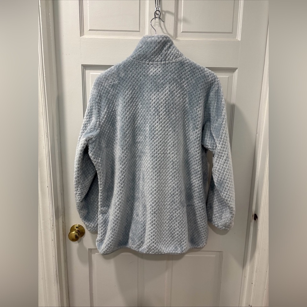 Columbia Women’s Plus Size Fire Side II Sherpa Full Zip Size 1X Light Blue EUC - Picture 6 of 6